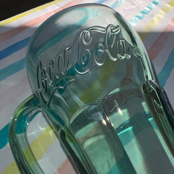 Vintage Libbey Coca Cola Green Glass Mug Set - Picture 11 of 11